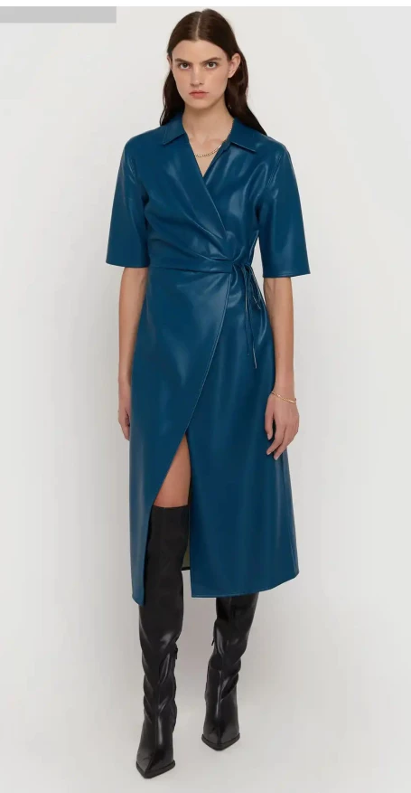 Oak and Fort Wrap Dress XS