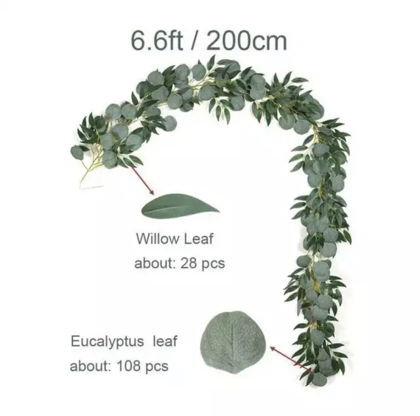 10 x Artificial Eucalyptus Garland for Wedding - photo 5