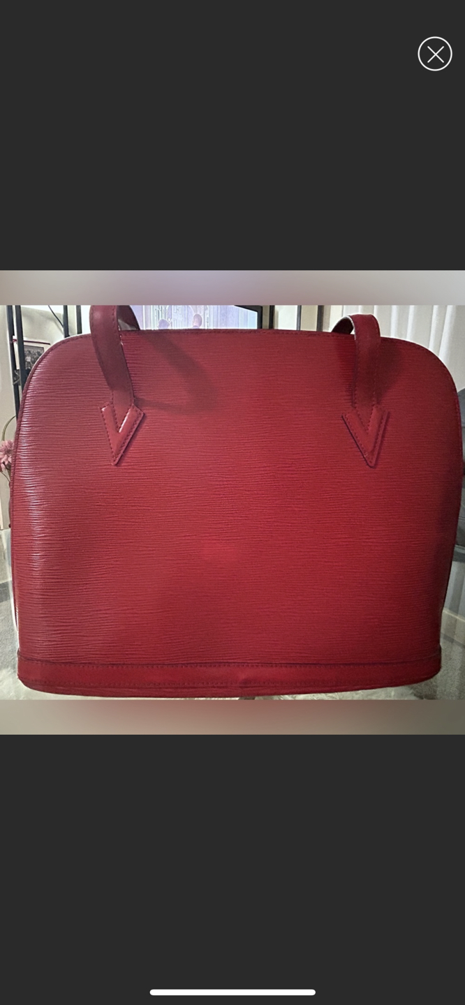 Authentic Louis Vuitton Red Epi Lussac Bag - photo 4
