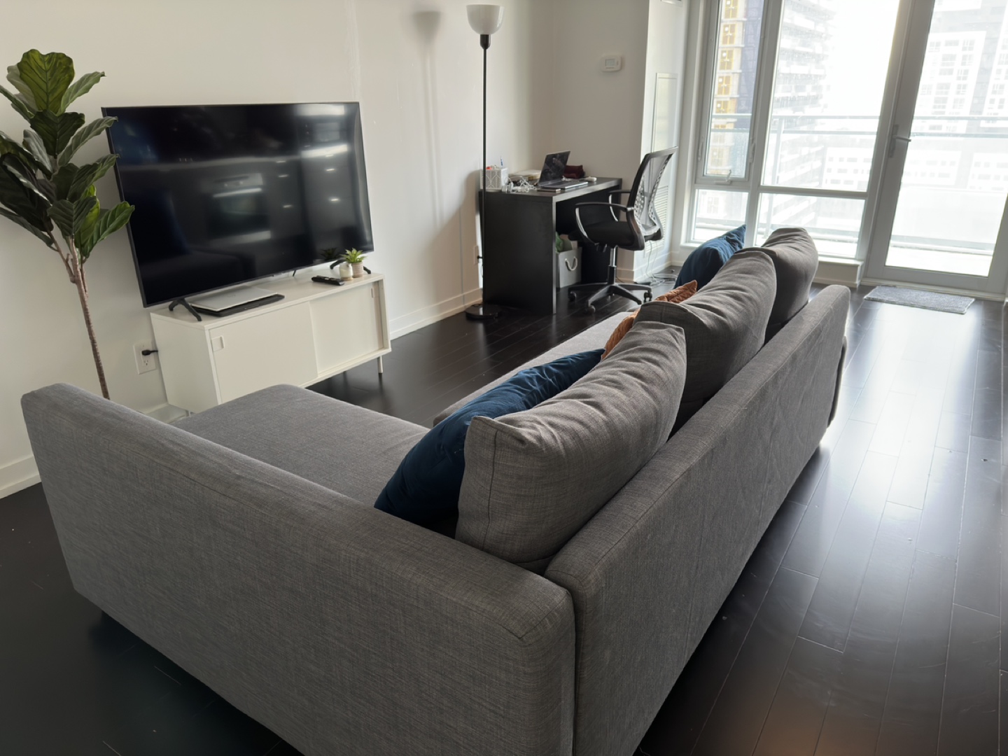 IKEA Sofa FRIHETEN sofa-bed with storage, Skiftebo dark gray - photo 4