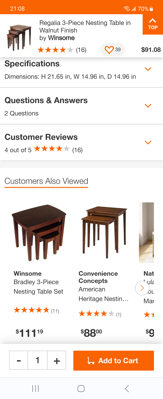 3 piece side table, moving sale - photo 5