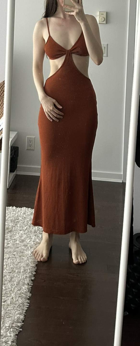 Brown summer dress size small thumbnail