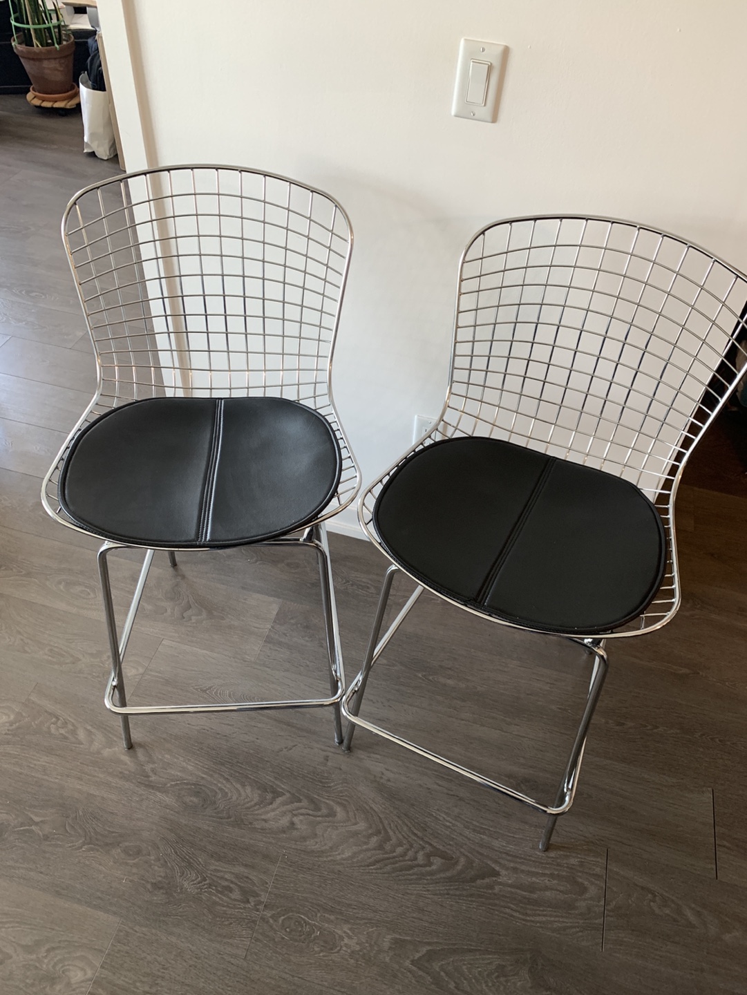 2 Harry Bertoia style Counter Stool