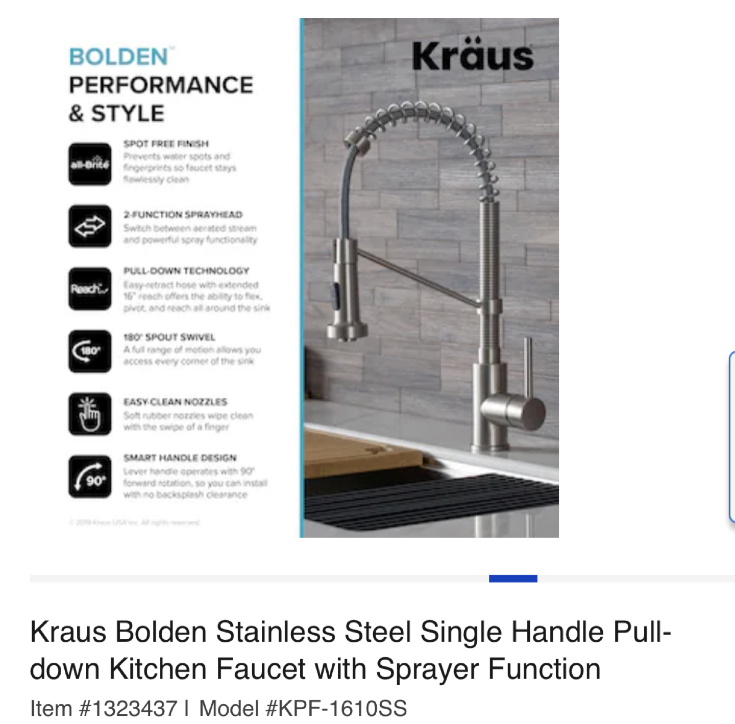 Kraus kitchen faucet - photo 4