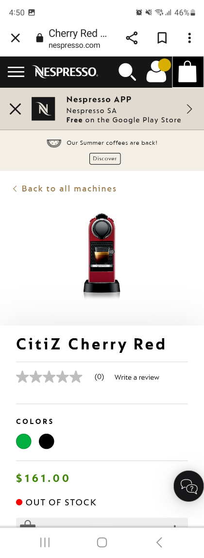 Nespresso in Cherry Red