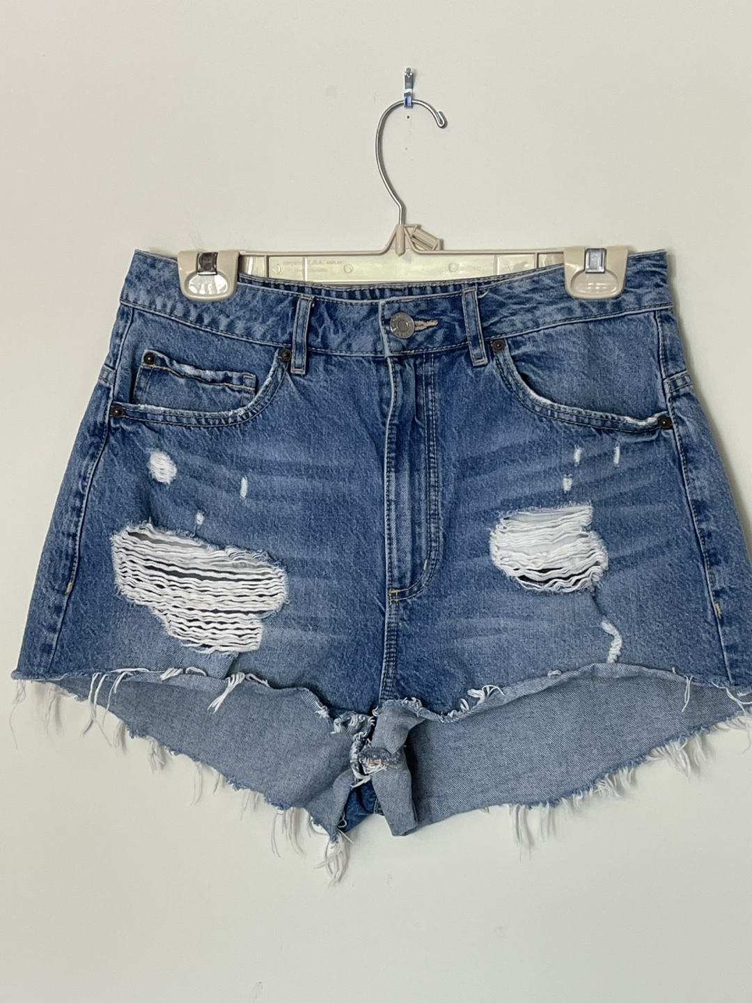 Women’s Distressed Denim Festival Shorts size 9 (29 waist) thumbnail