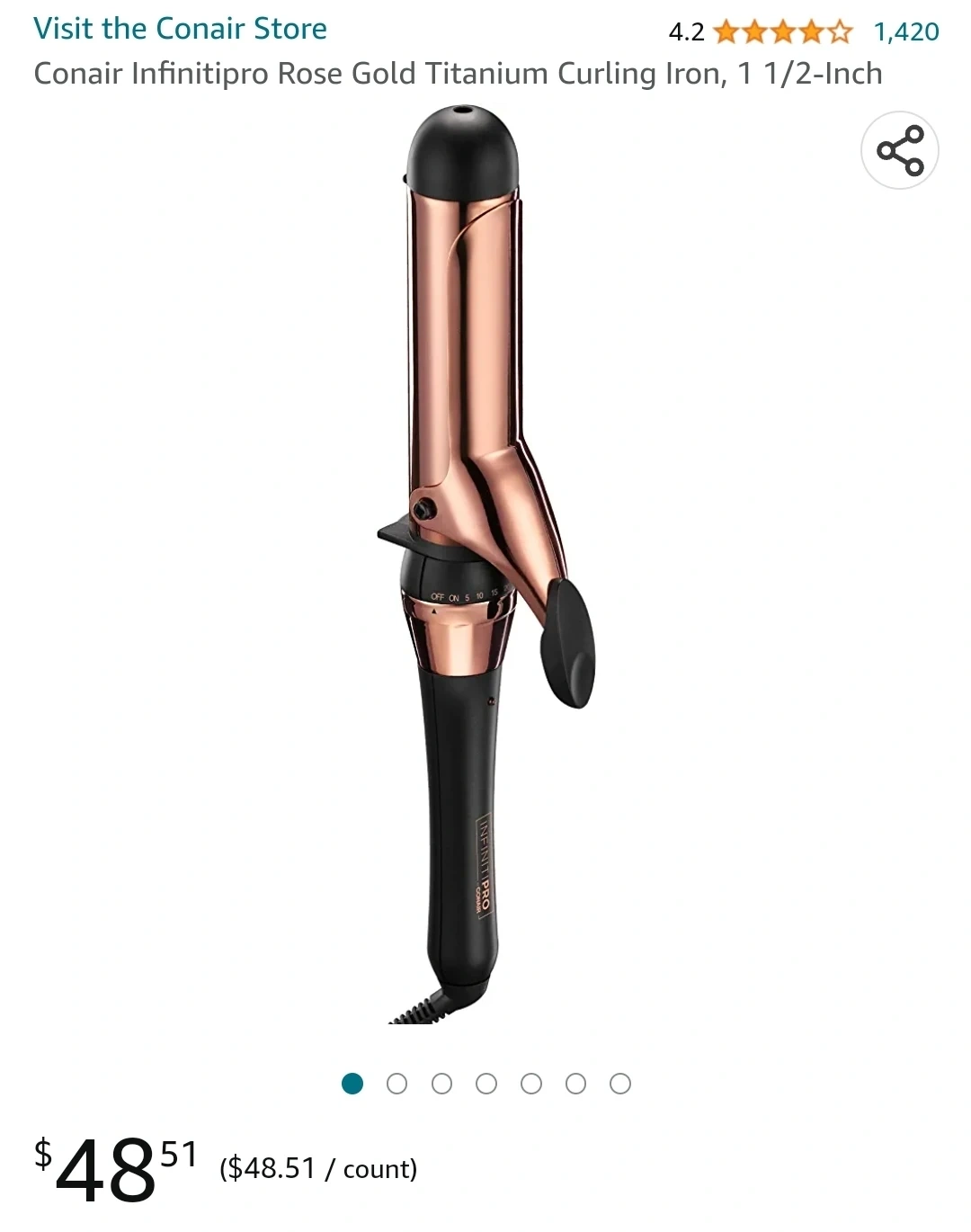 Rose gold sales titanium curling iron
