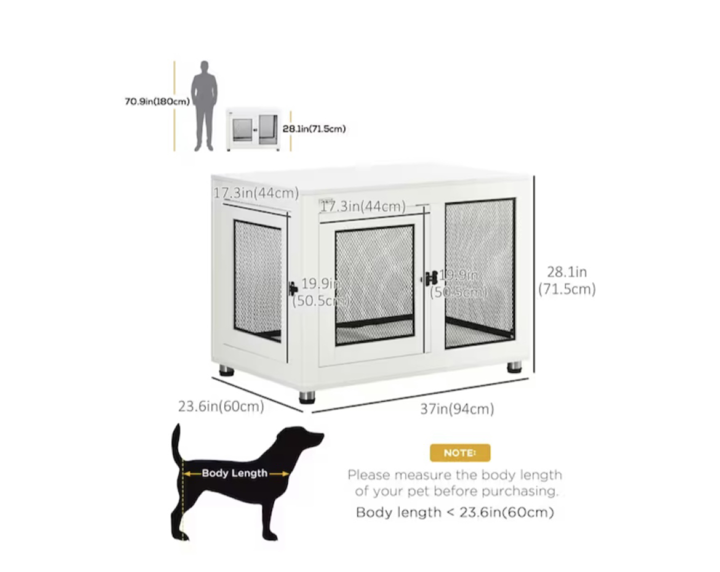 PawHut Pet Crate End Table - photo 2