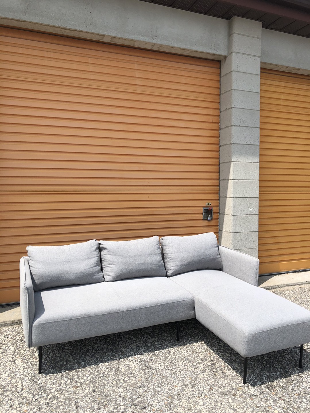 (Delivery Available) High Quality Light Grey Sectional Sofa - photo 3