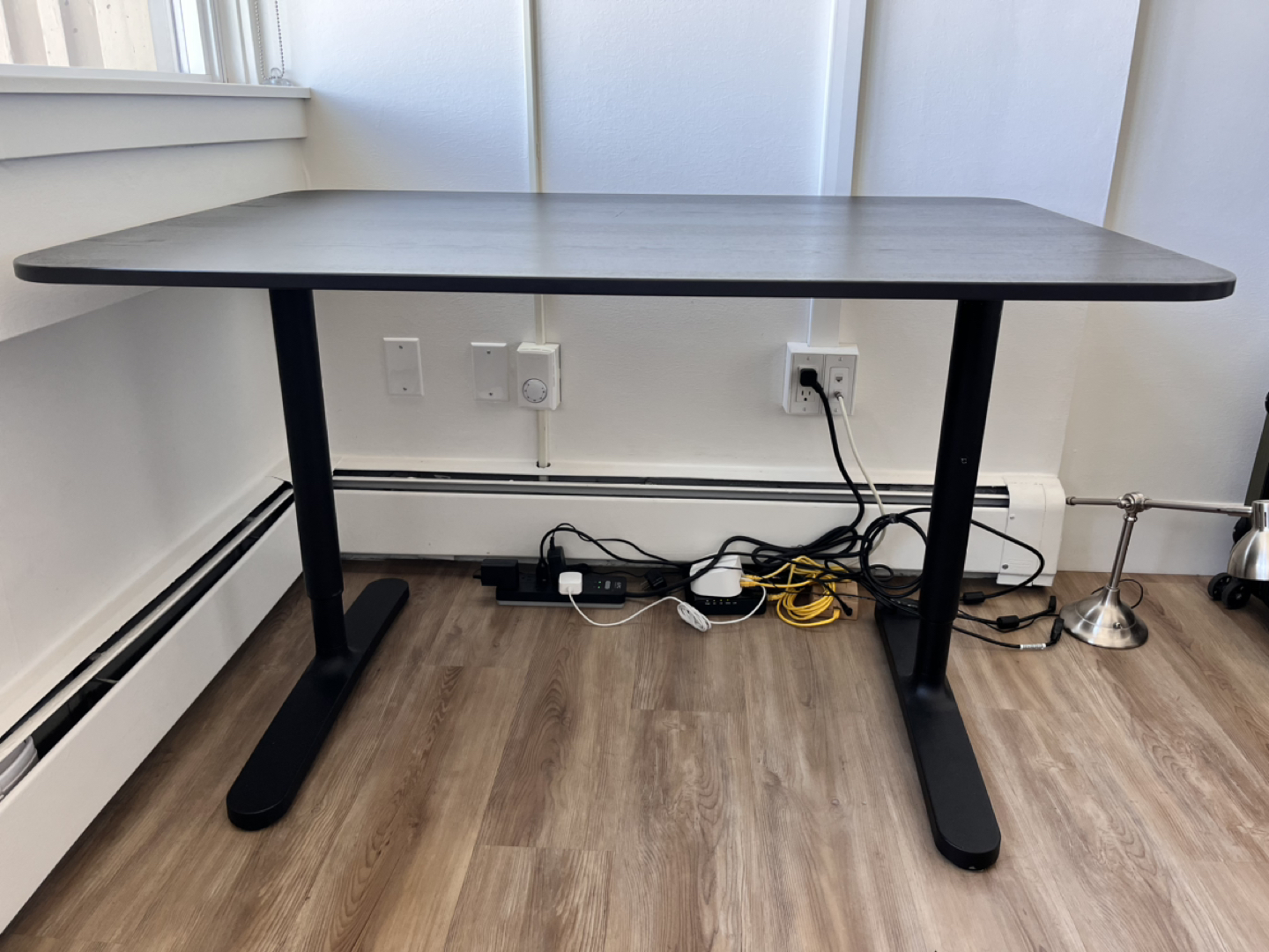IKEA black desk thumbnail