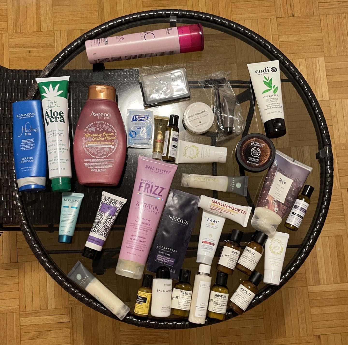 Free conditioners & body lotions
