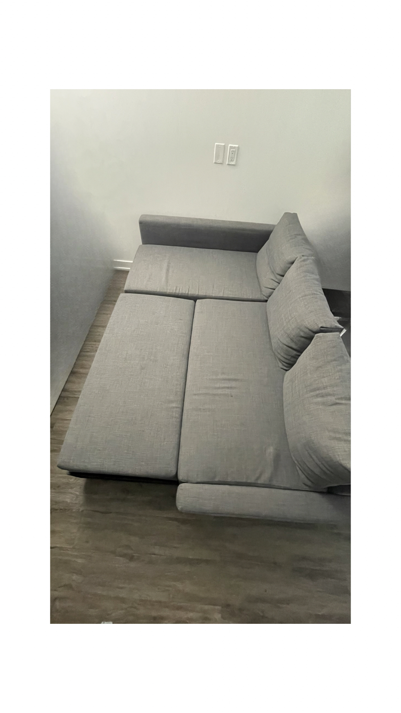 Dark Gray Corner Sofa-bed with Storage (Ikea)