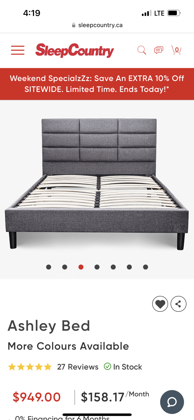 Sleep Country Bed Frame and Headboard - Queen size - photo 4
