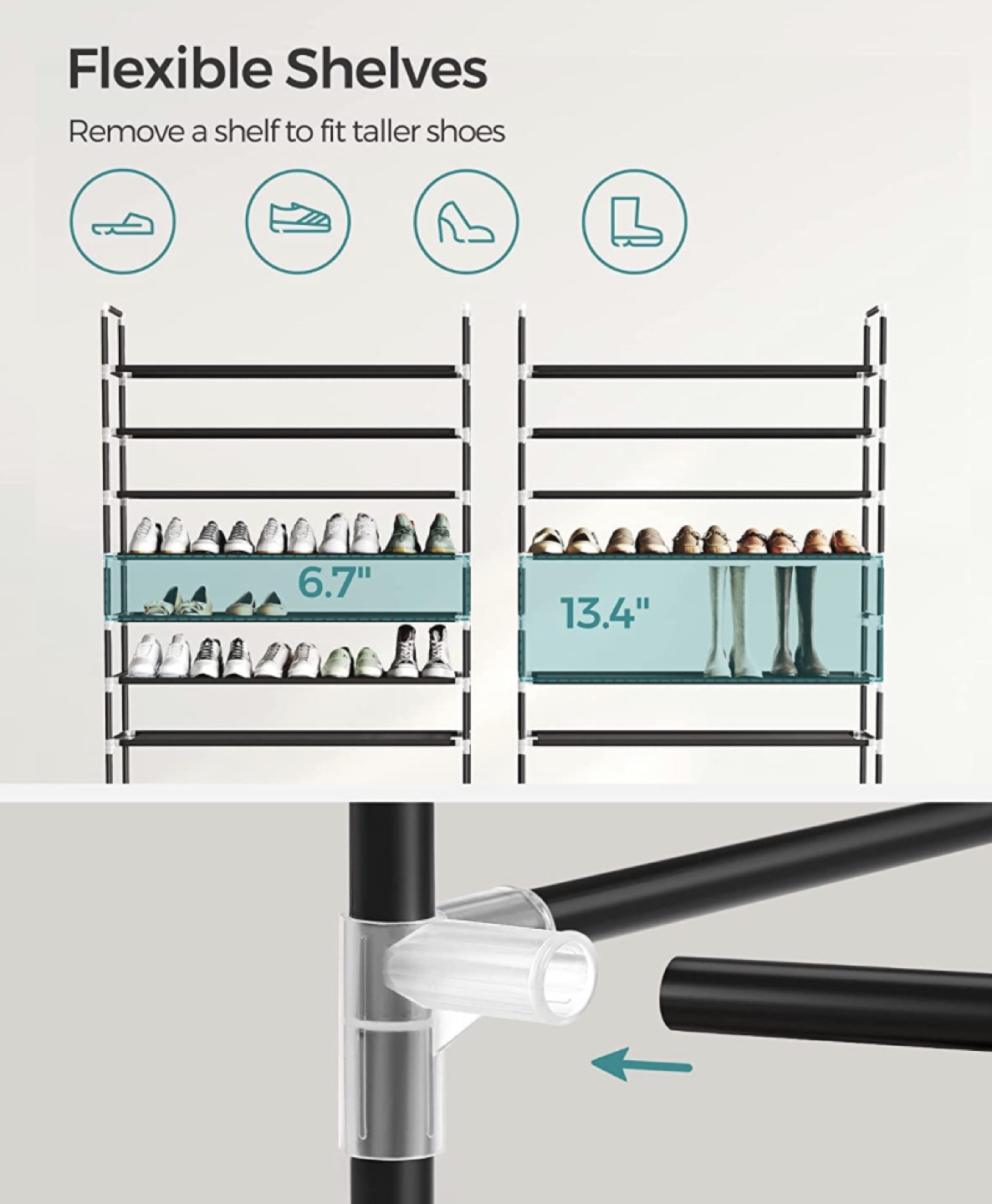 10 tier shoe rack