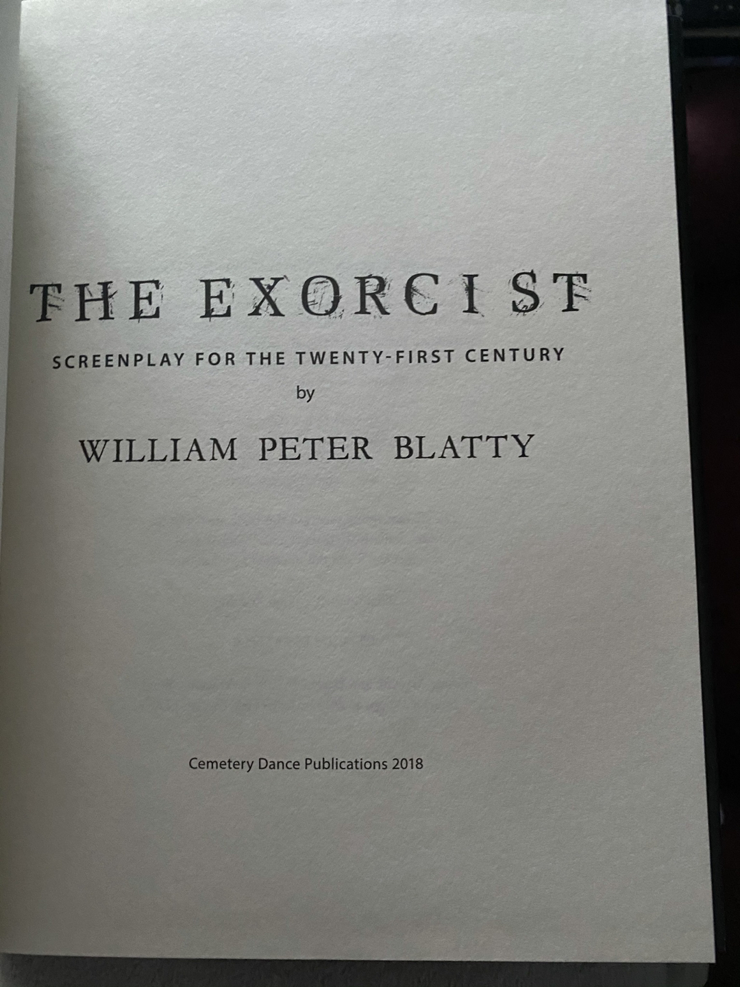 Cemetery Dance The Exorcist Screenplay - Signed - photo 3