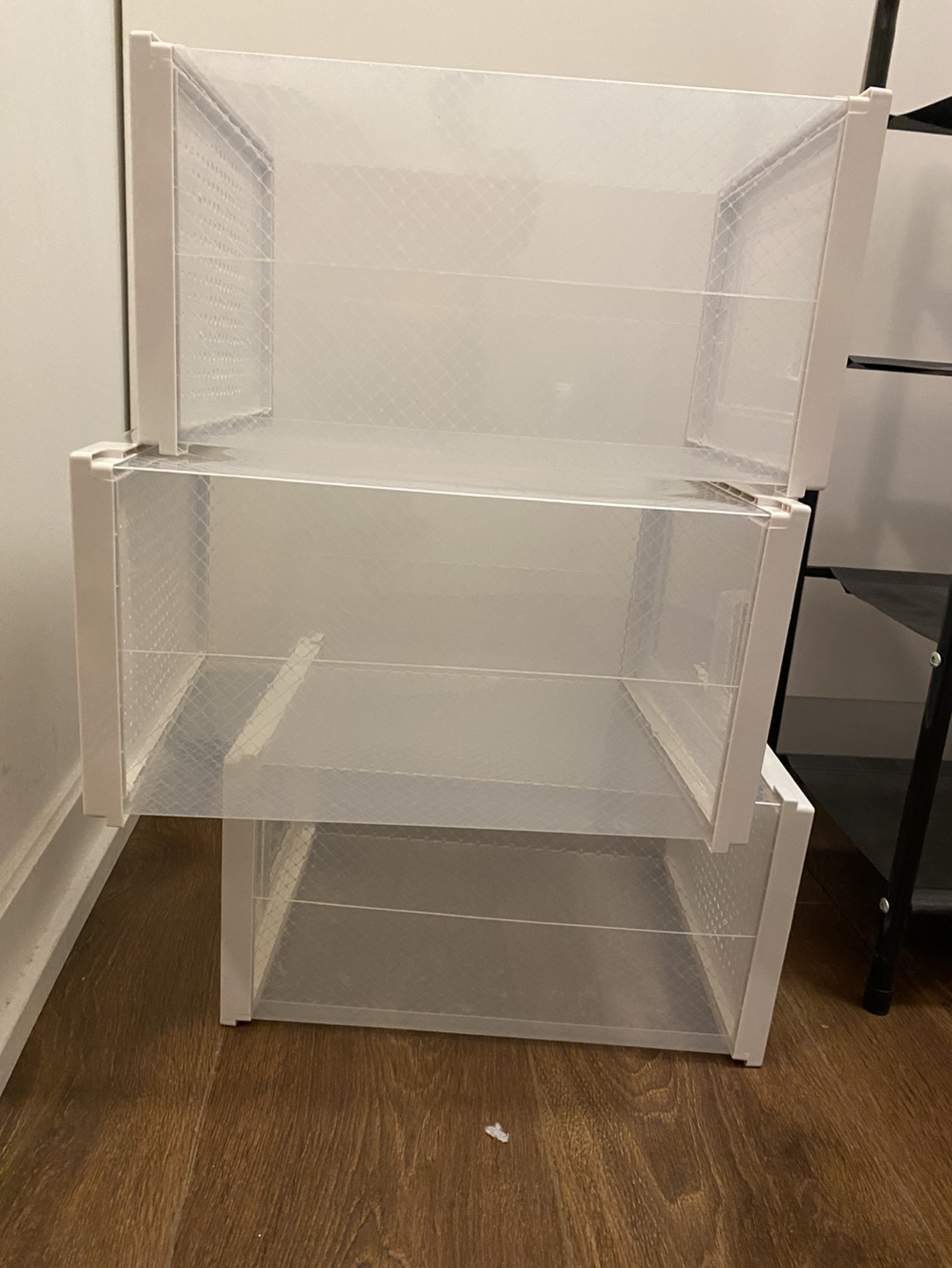 Shoe box storage set of 3