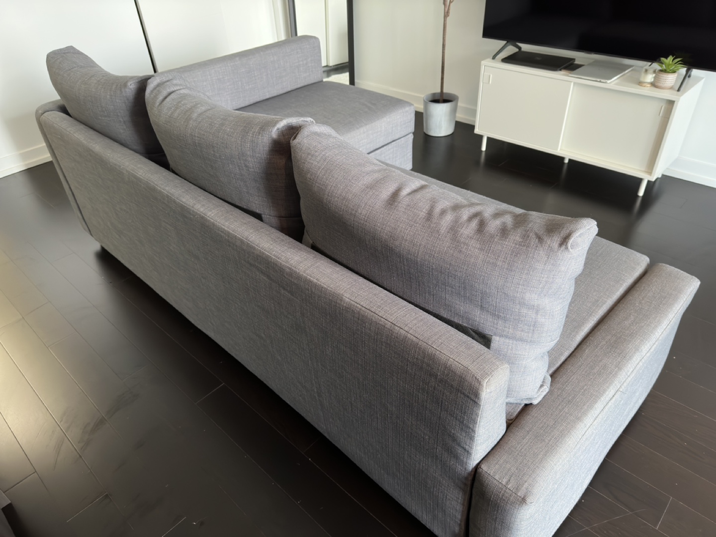 IKEA Sofa FRIHETEN sofa-bed with storage, Skiftebo dark gray - photo 5