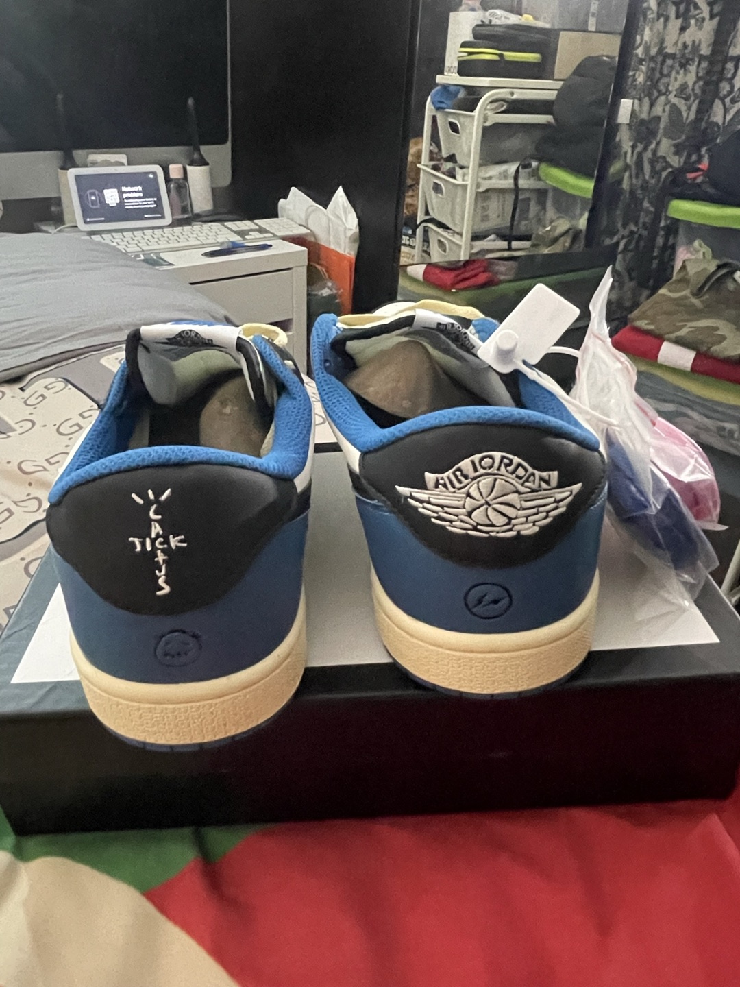 Nike Air TS Cactus Jack Men’s Size 8.0 Fragment Blue Black Royal - photo 4
