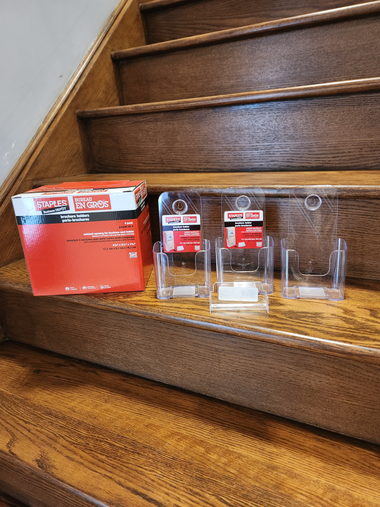 Brand New STAPLES Magazine/ literature/ brochure Holders image indicator(8)