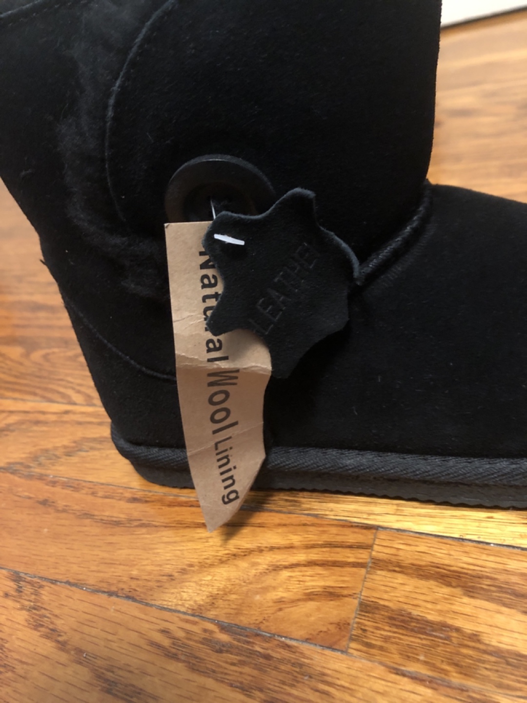 Black suede boots with wool lining size 6F BNWT image indicator(2)
