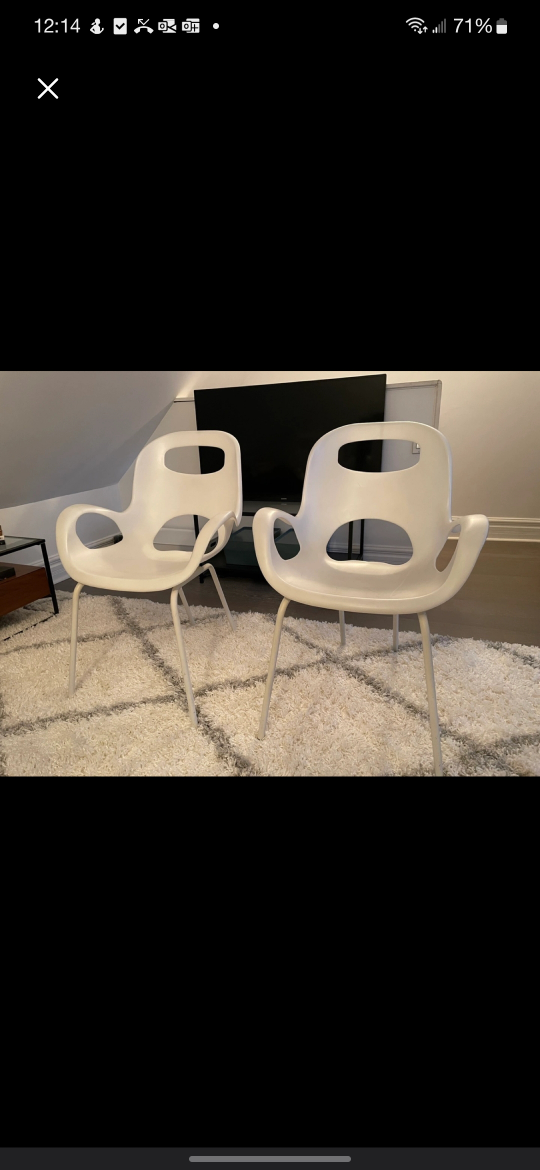 Umbra white dining chairs thumbnail