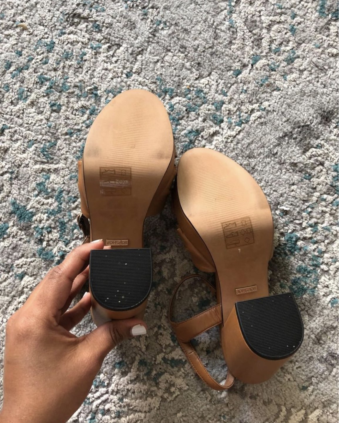 TOPSHOP Tan block heels - photo 4