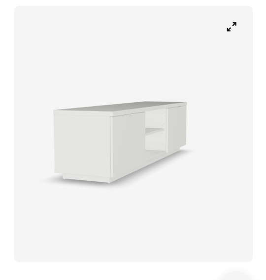BYÅS
TV bench, high gloss white - photo 2