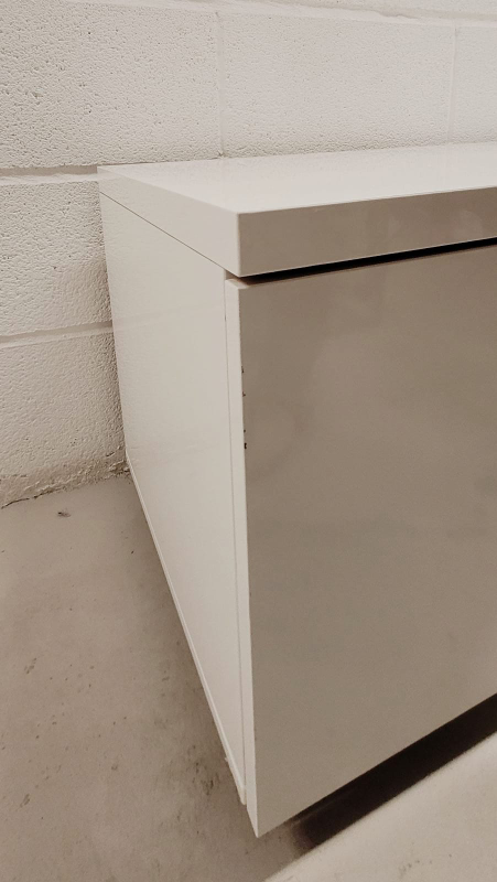 BYÅS
TV bench, high gloss white - photo 4