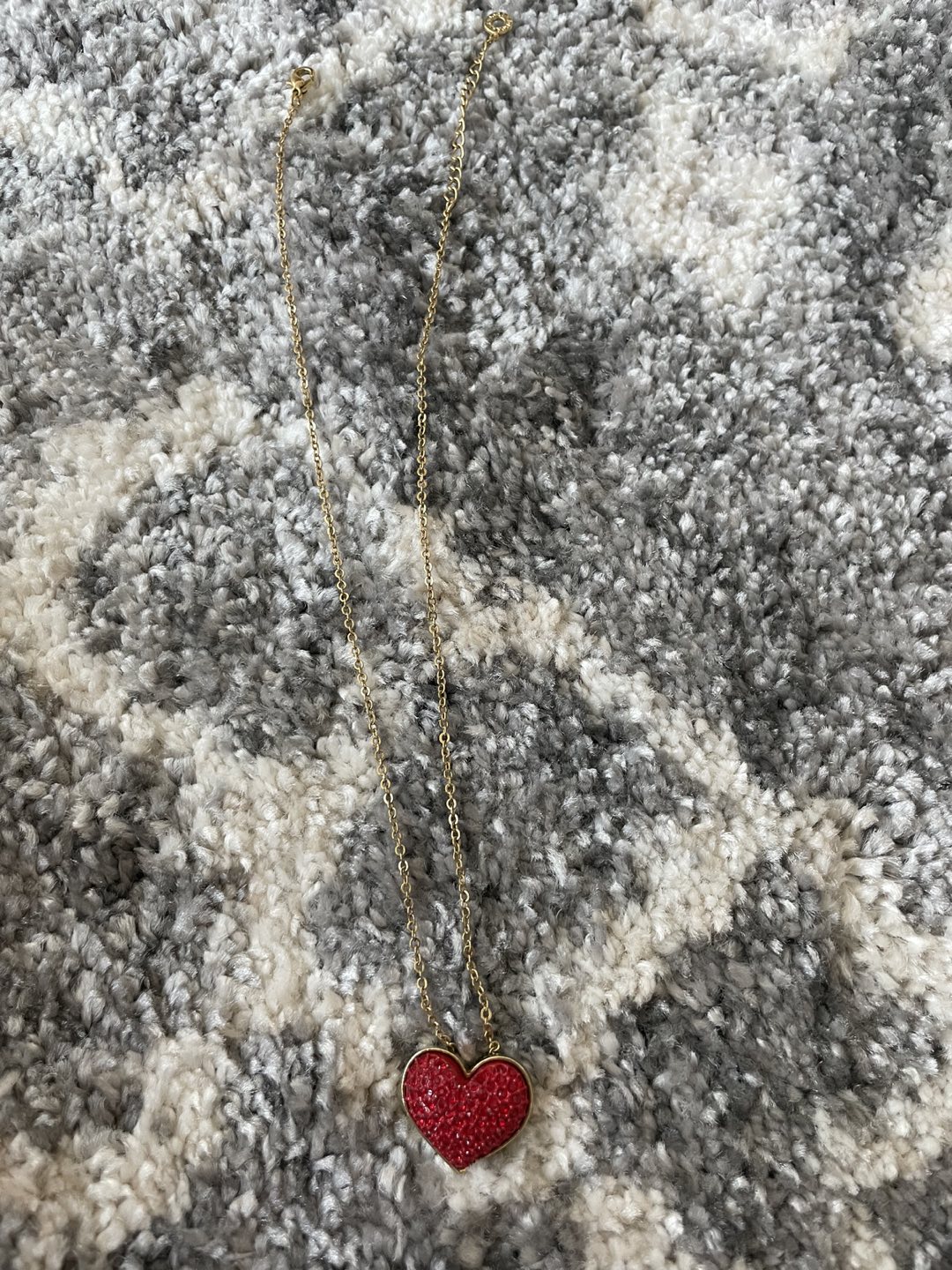 Heart shaped pendant and necklace - photo 2