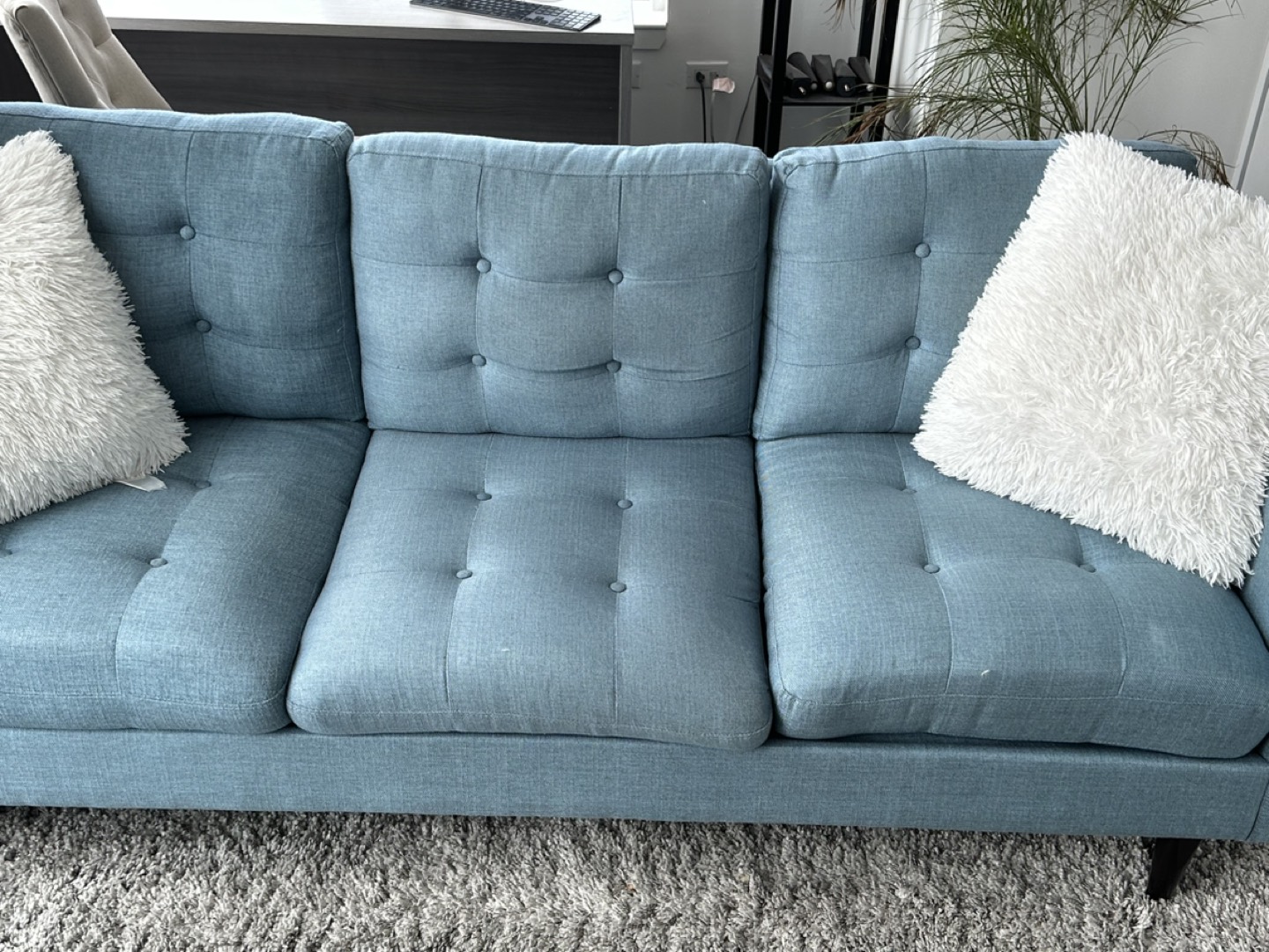Elegant Baby Blue Couch - photo 4