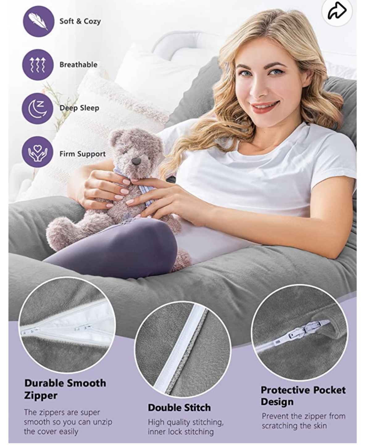 U-Shaped Pregnancy Pillow - photo 4