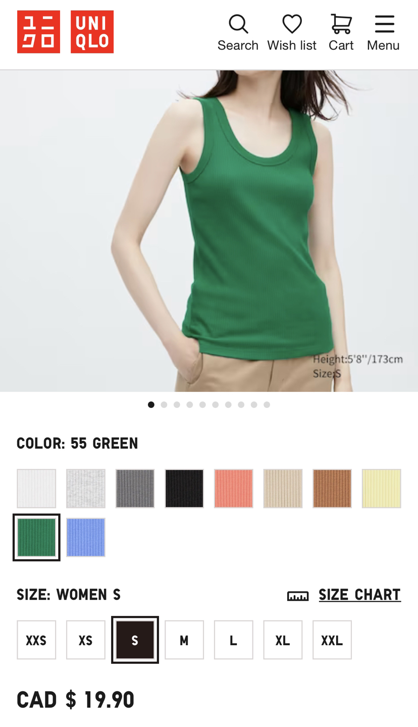 Uniqlo Ribbed Tank Top image indicator(2)