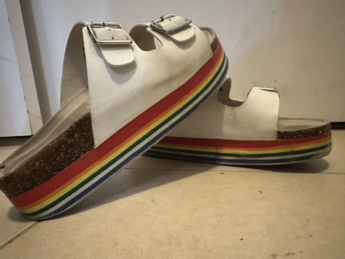 PRIDE MONTH READY Birkenstock-like comfy platform sandals image indicator(4)