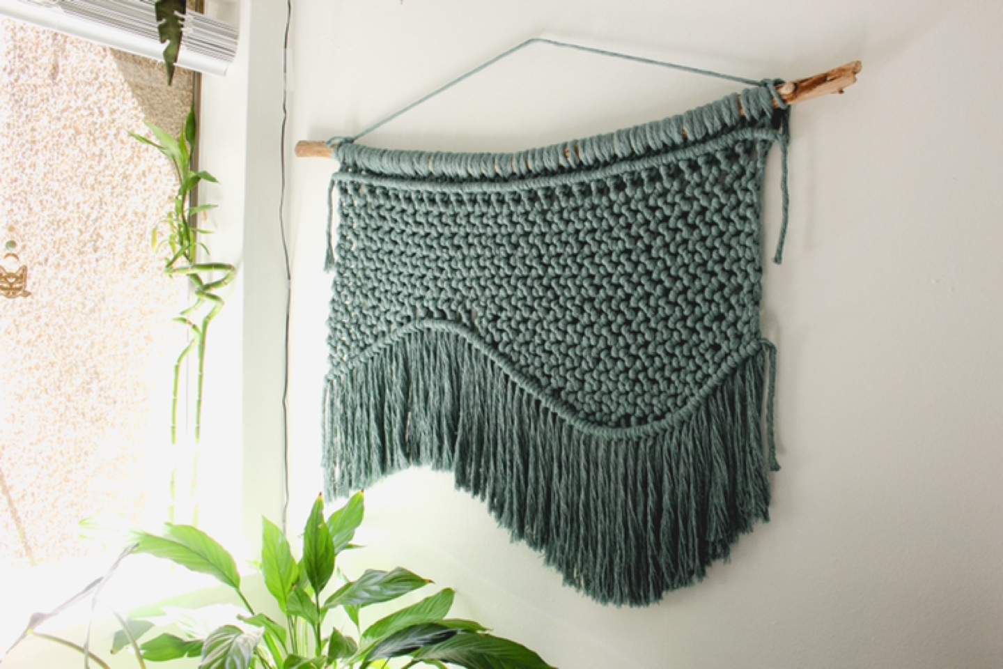Large agave macrame wallhanging