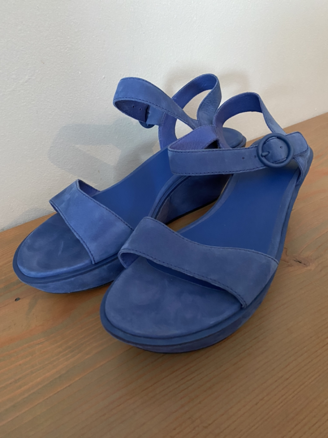 Camper blue suede wedges (size 8.5) thumbnail