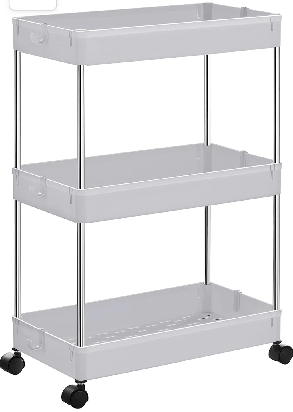 White 3 tier storage cart thumbnail