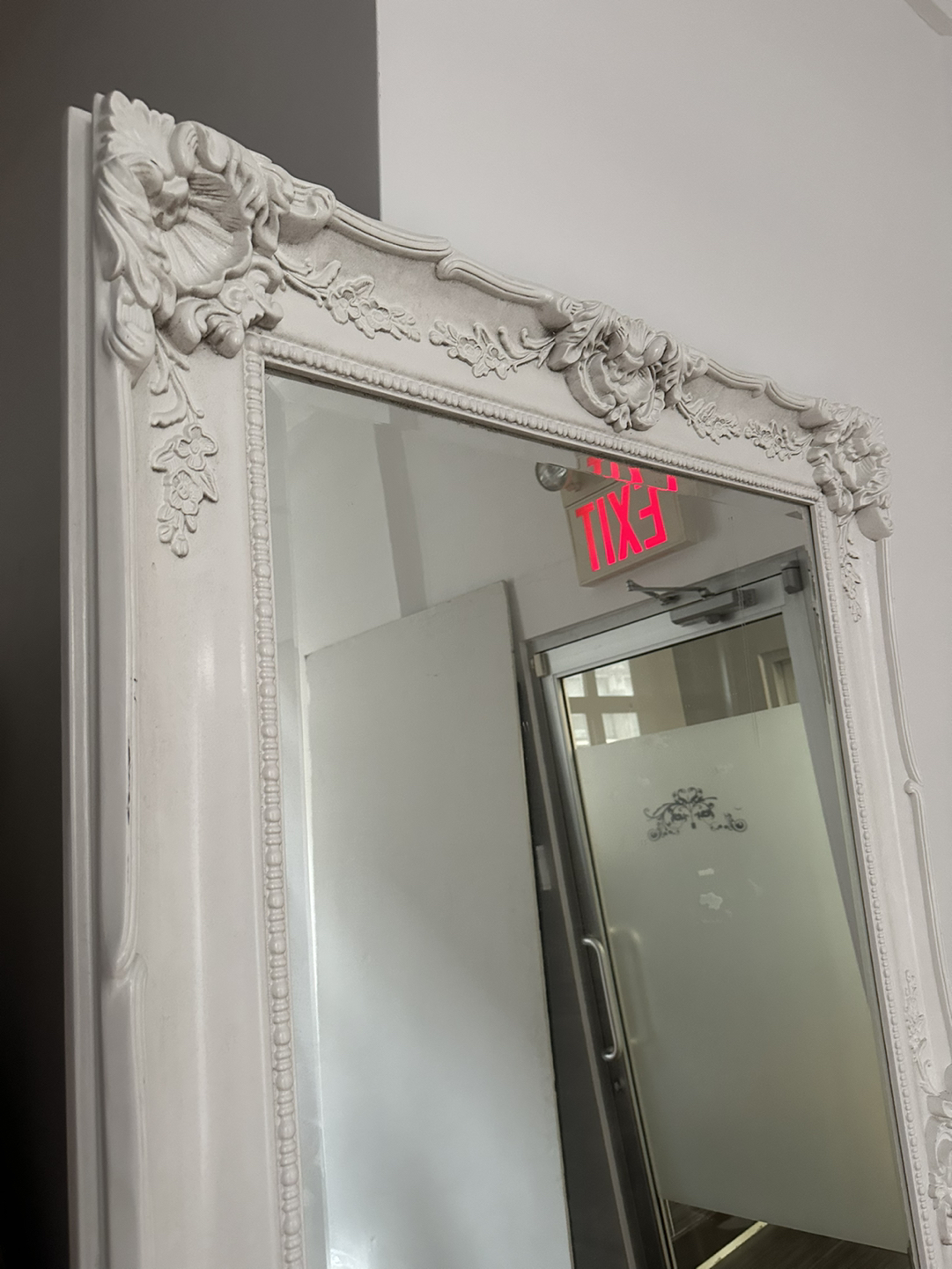 Large ornately framed full length mirror - photo 3
