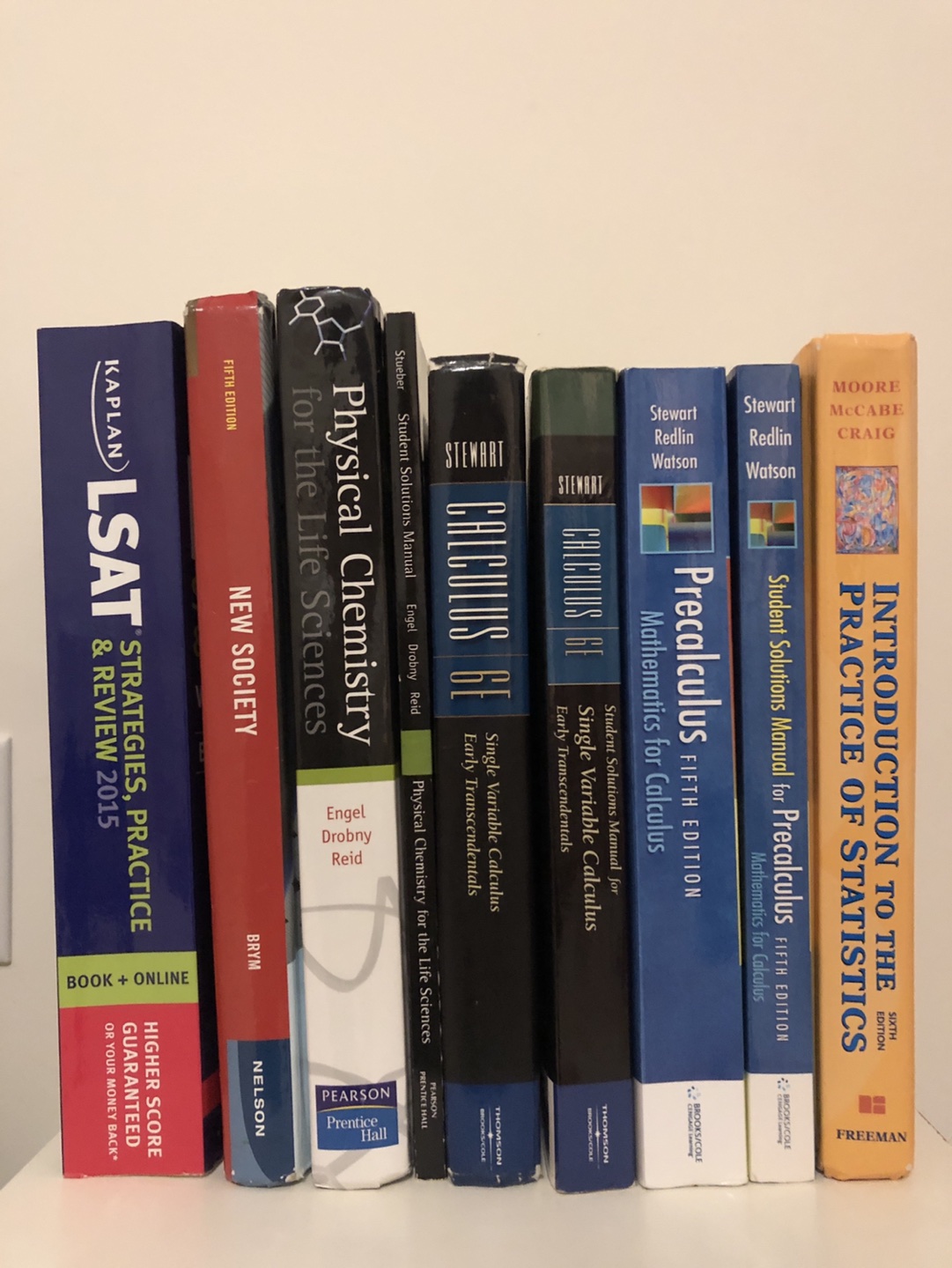 Assorted textbooks