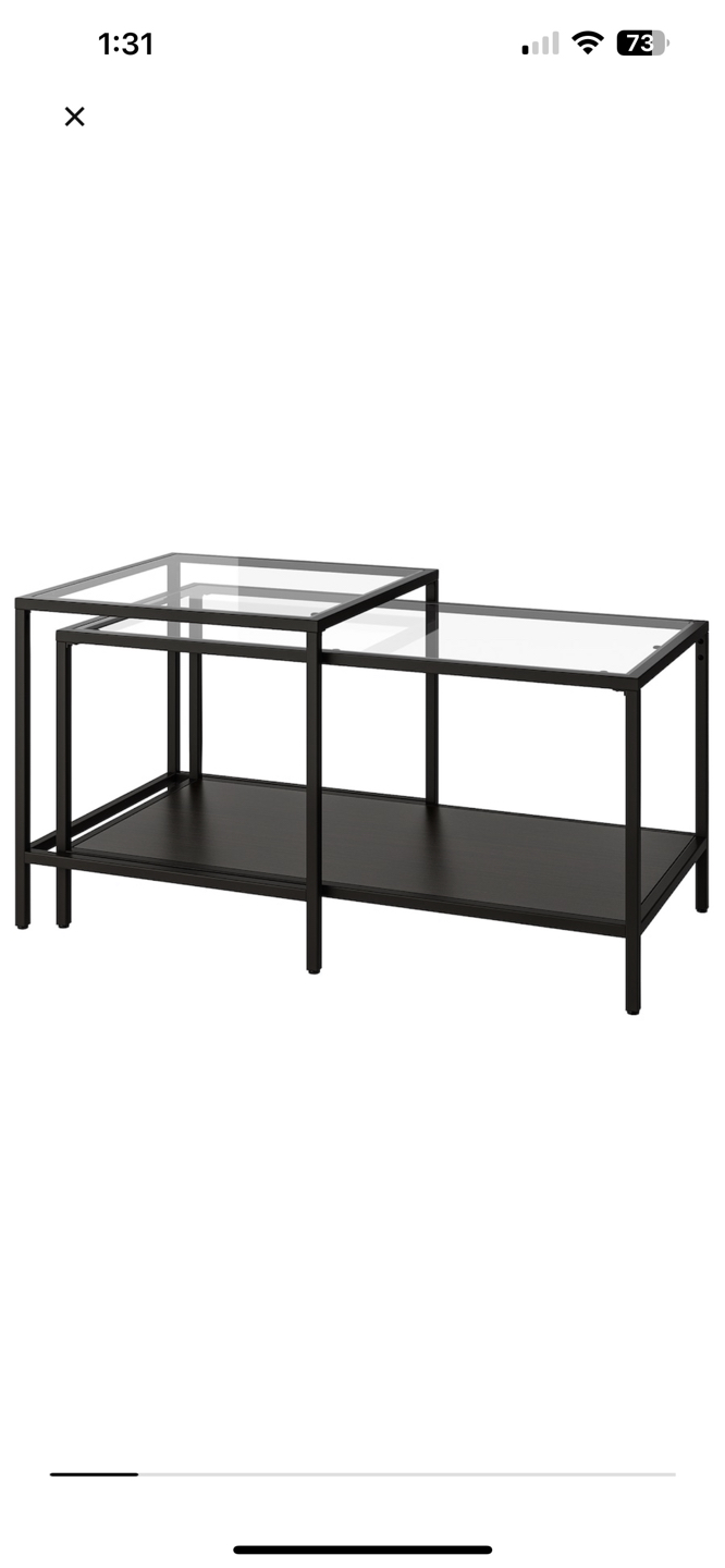 Ikea VITTSJÖ nesting coffee table set