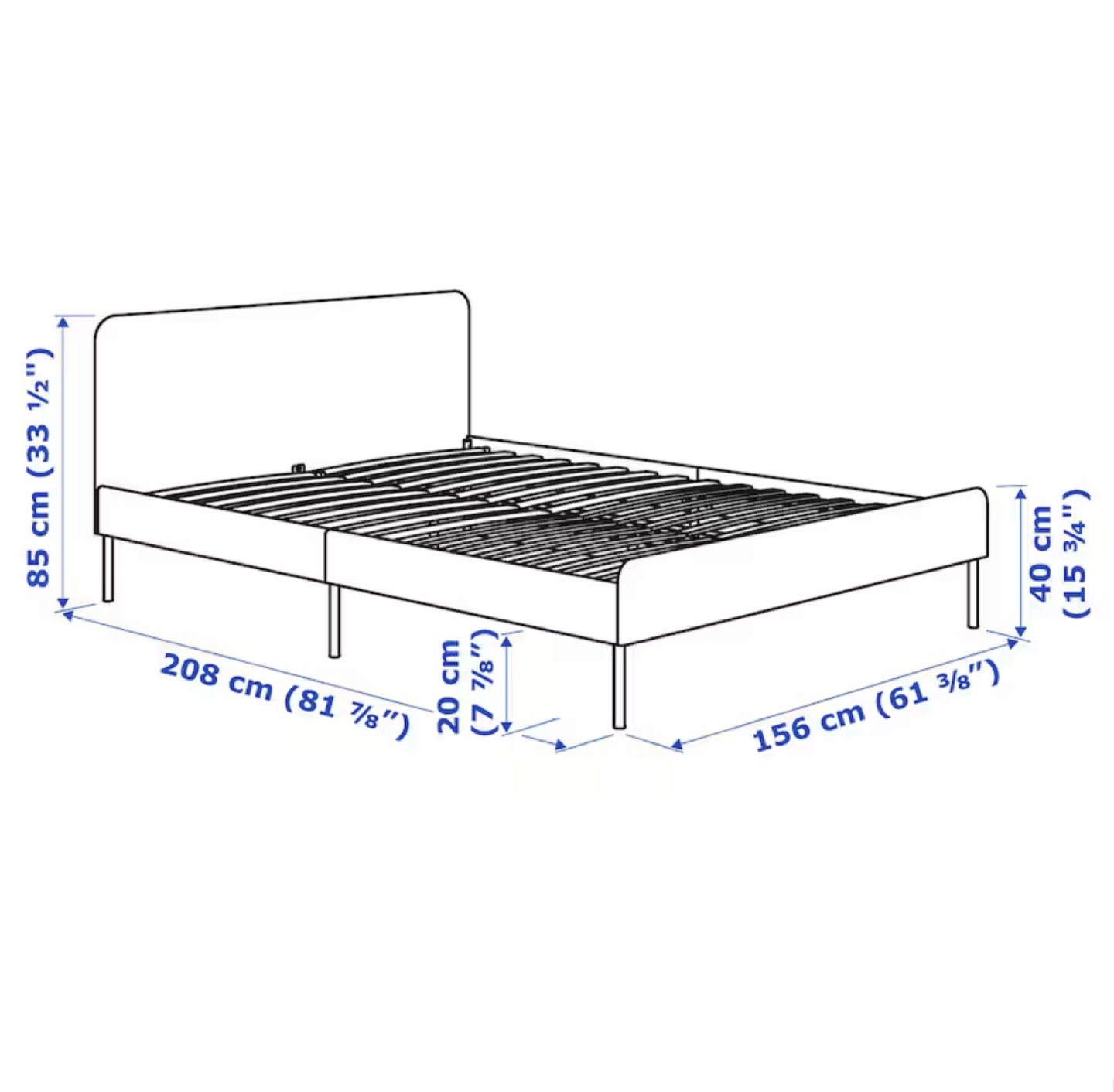 IKEA SLATTUM upholstered bed frame - QUEEN - photo 2
