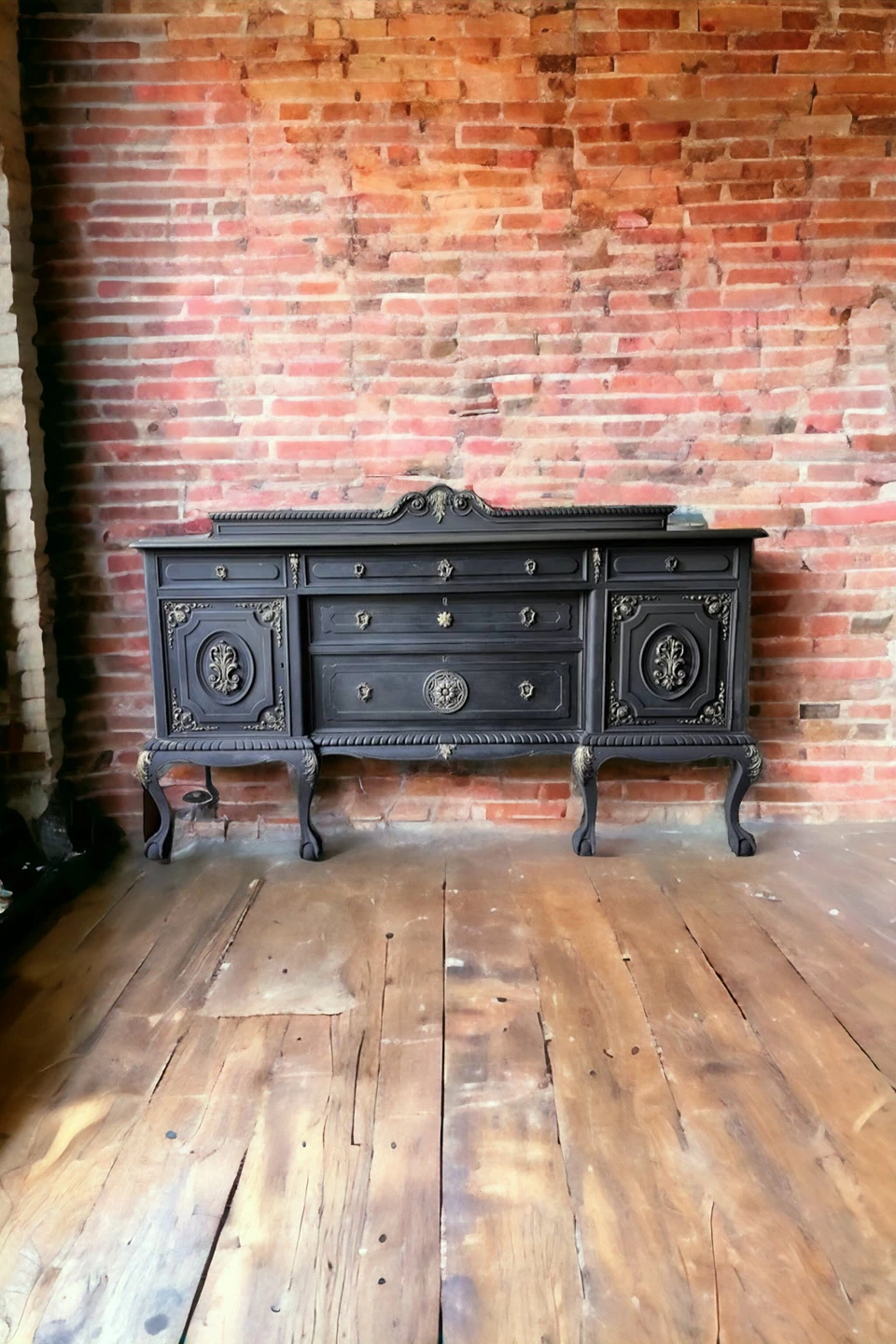 Wood sideboard  vintage