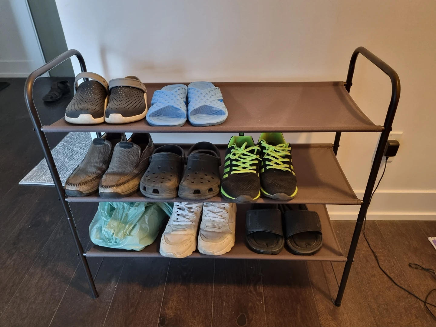 SimpleHouseware Shoe Racks Storage 3-Tier Organizer, Bronze thumbnail