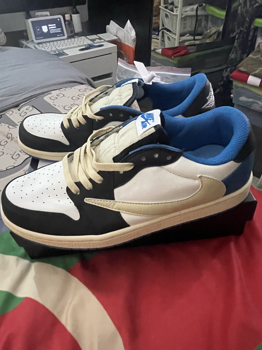 Nike Air TS Cactus Jack Men’s Size 8.0 Fragment Blue Black Royal - photo 3
