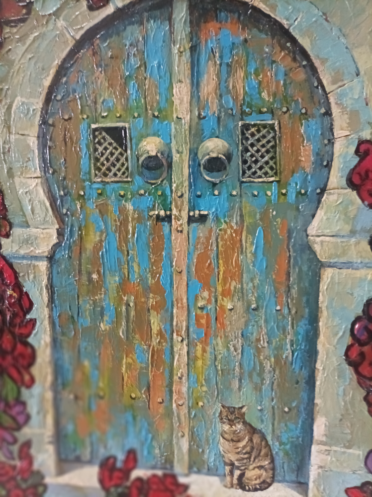 original oil painting 40 by 30 " "Older door " image indicator(2)
