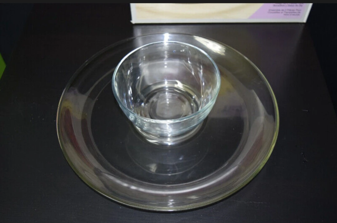 Anchor Hocking Monaco 2 Piece Glass Chip & Dip Set - photo 2