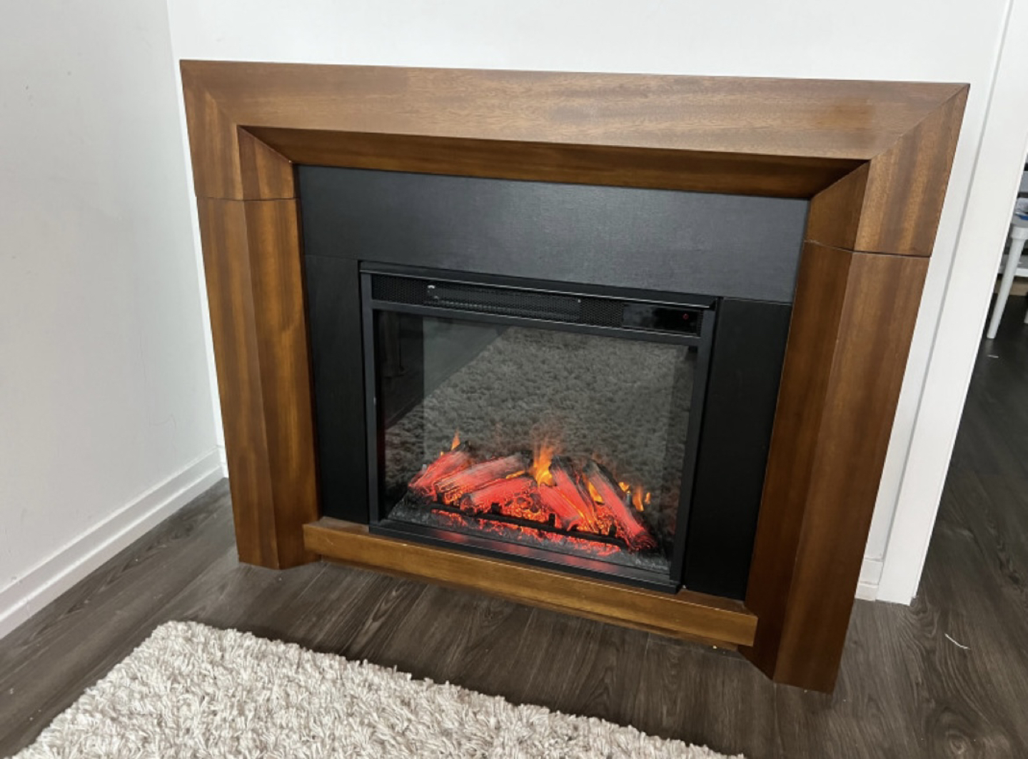 Electric Fireplace Heater by Real Flame Black Maple