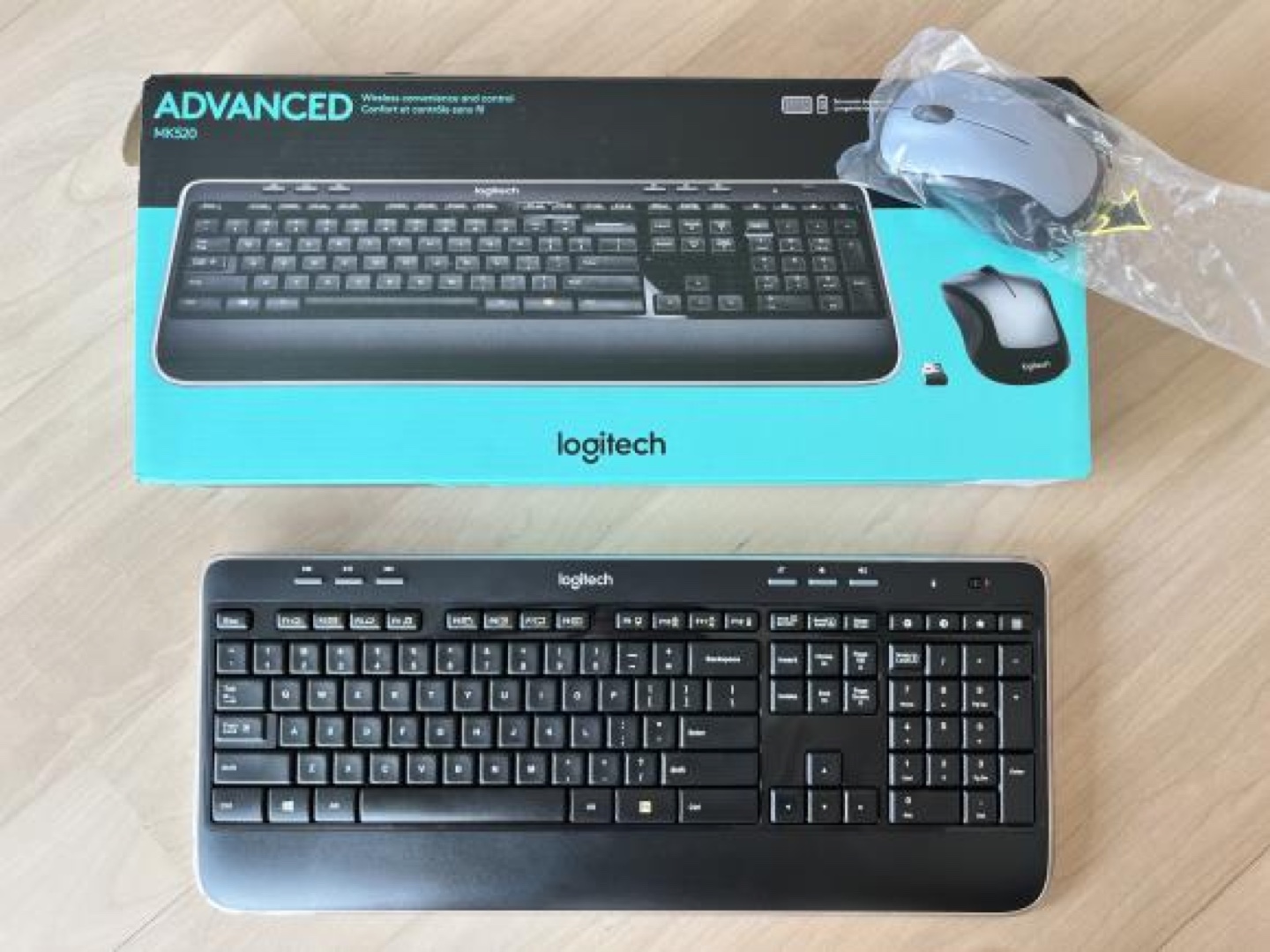 Unused Logitech keyboard and mouse