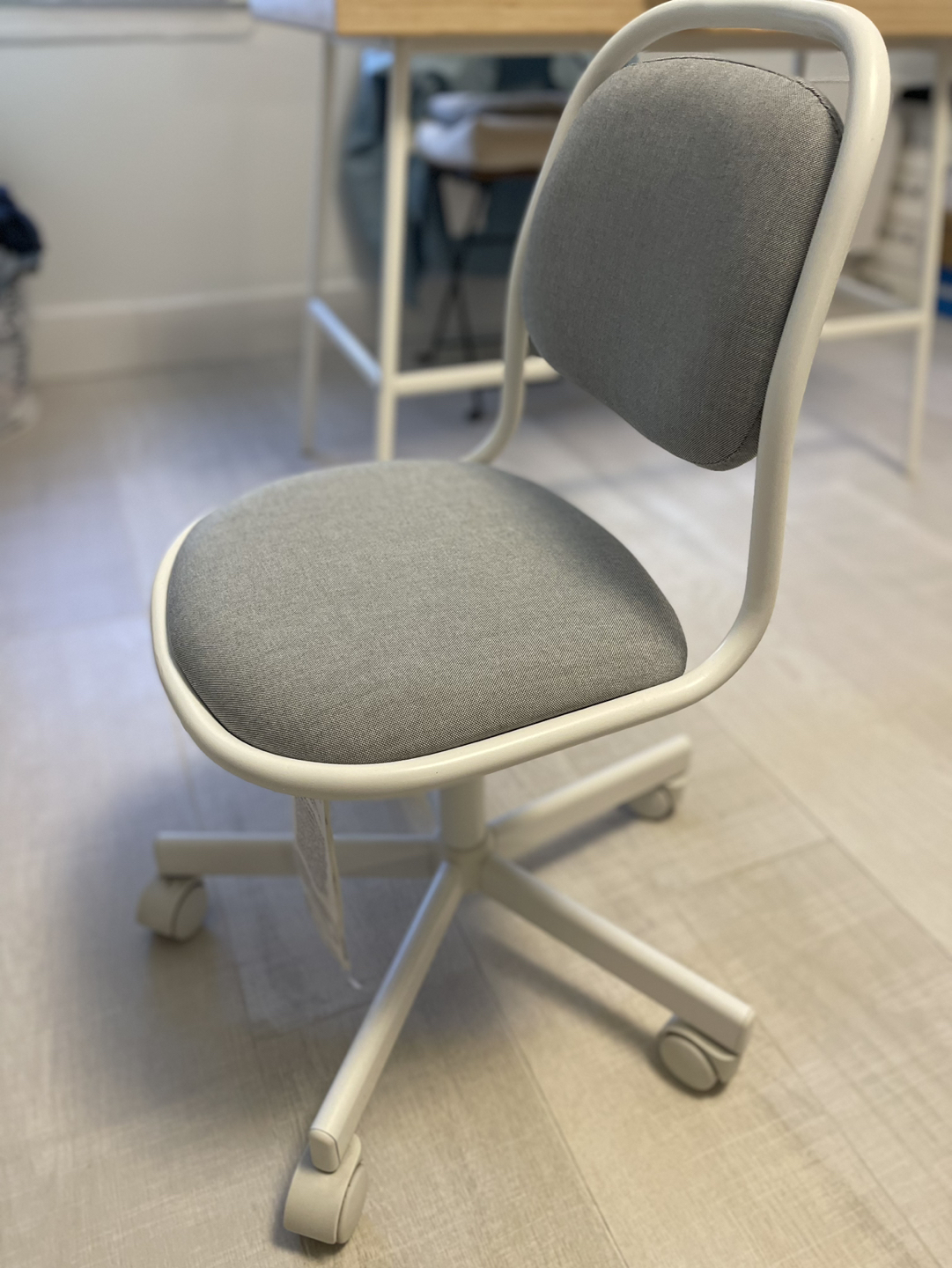 IKEA Child’s desk chair/ light gray (ORFJALL)