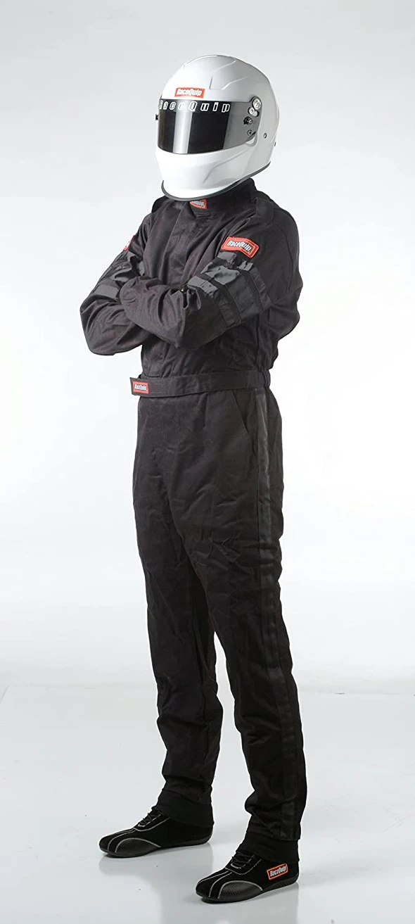 Racequip - Black One-Piece Driving Suit - Size Large thumbnail