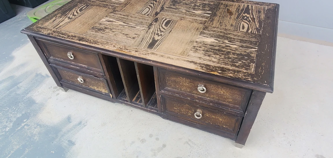 Brown Wooden Coffee Table thumbnail